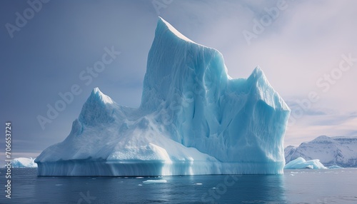 Giant white iceberg in the ocean against a blue sky. © Vitaly Art