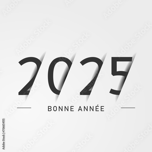 Bonne année - meilleurs vœux 2025 - vecteur pour affiche, bannière, salutation et célébration du nouvel an 2025.