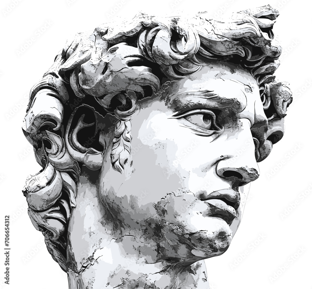 Eternal Gaze: The Timeless Beauty of Classical Sculpture. Captivating Detail, Perfect for Historical and Artistic Themes.