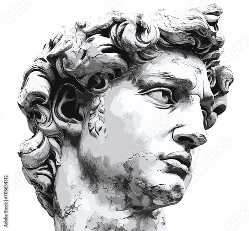 Eternal Gaze  The Timeless Beauty of Classical Sculpture. Captivating Detail  Perfect for Historical and Artistic Themes.