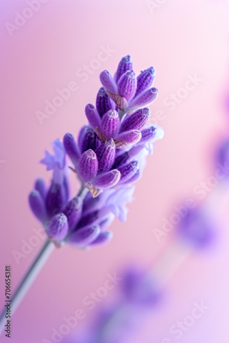 Purple lavender flower as vertical Greeting card template composition