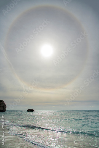 Aphrodite's Rock or Aphrodite's beach_Petra tou Romiou beach, the birthplace of Aphrodite (Venus) in Cyprus  photo