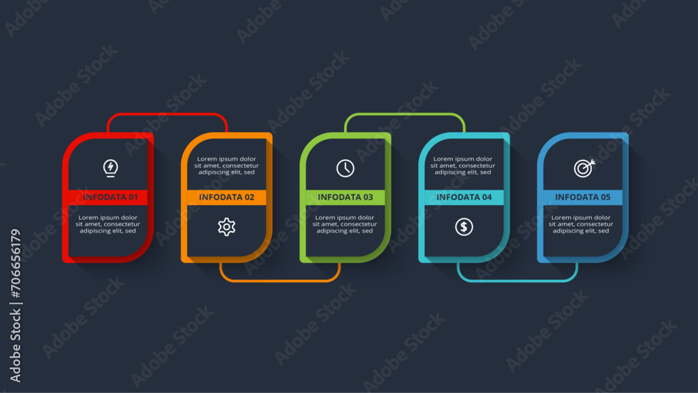Rectangles infographic with 5 steps, options, parts or processes. Business data visualization. Rectangles infographic with 5 steps, options, parts or processes. Business data visualization.