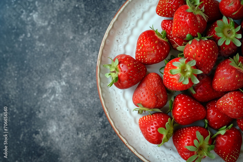 strawberries in a bowl. Fresh and strawberry. Fruits and berries for fitness. Wooden plate with red strawberry. design for fitness shop  food market  restaurant of cafe. Morning stack.