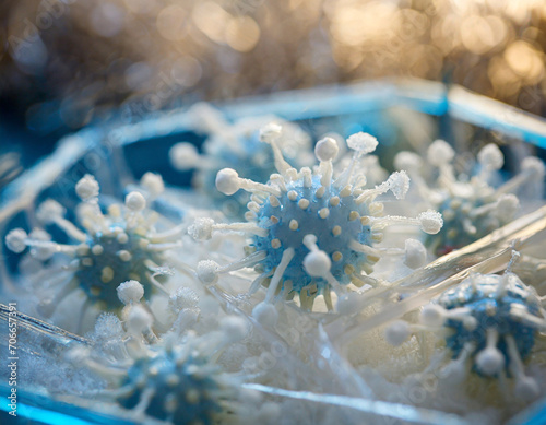 virus dans la glace du permafrost photo