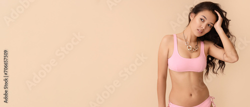 Sexy young woman in swimsui...