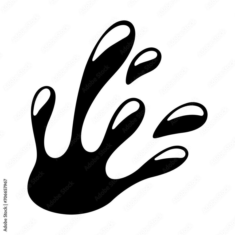 Fototapeta premium Water splash illustration. Aqua or liquid in motion.