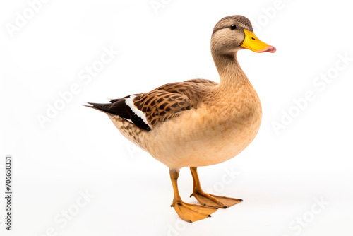 duck on white background, isolated