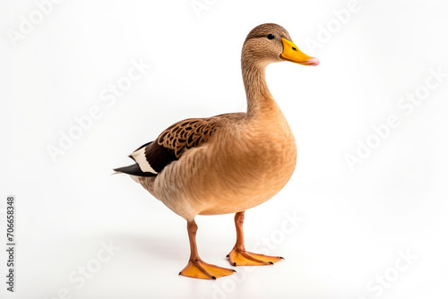duck on white background, isolated