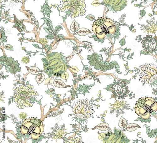 Fototapeta Naklejka Na Ścianę i Meble -  Profiled designs for home textile or wallpaper