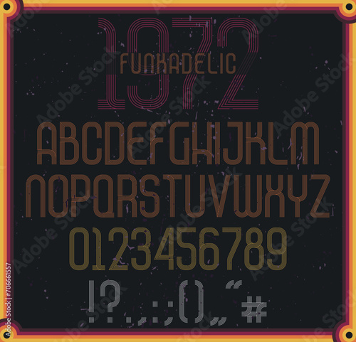 Funkadelic Seventies, 1972 Font, Vintage Musical Style Typeface 