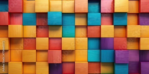 background of squares, orange squares, wallpaper © Orod