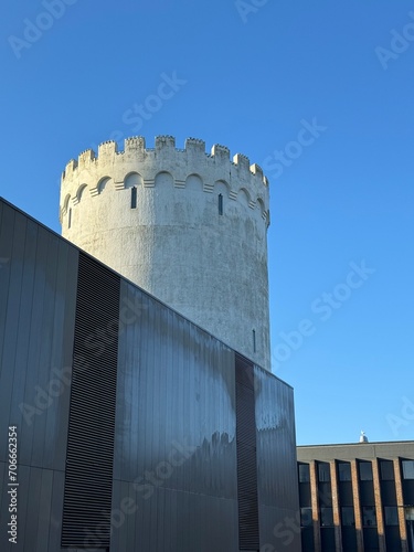 Castle, medieval castle dominating the centre of town, 
