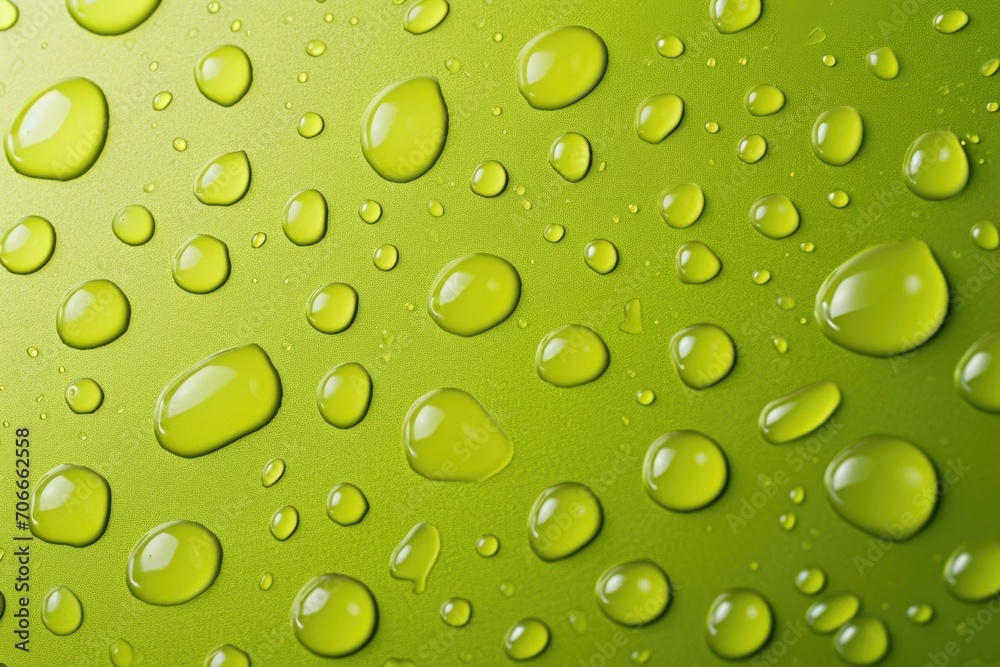 Vivid Lime Green Background with Water Droplets Vivid Lime Green Background with Water Droplets