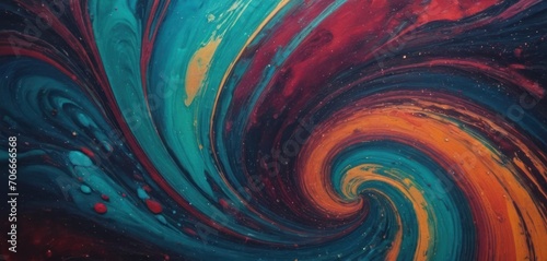  a close up of a colorful painting with a swirly design on the bottom of the image and the bottom of the picture.