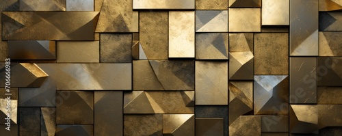 Shiny brass wall texture photo