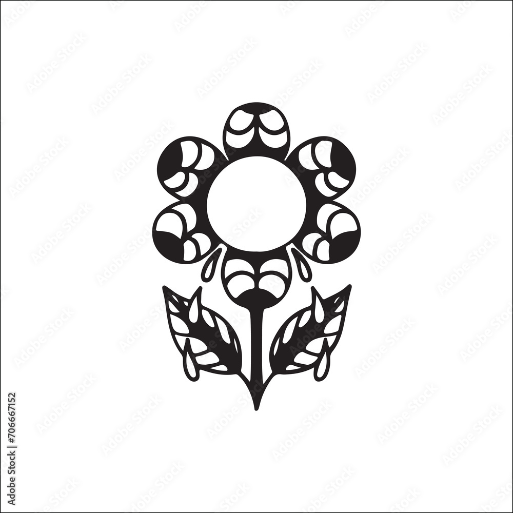 vector illustration sunflower tattoo concept vector illustration sunflower tattoo concept