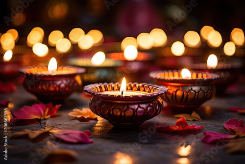 Diwali festival lights celebration photo