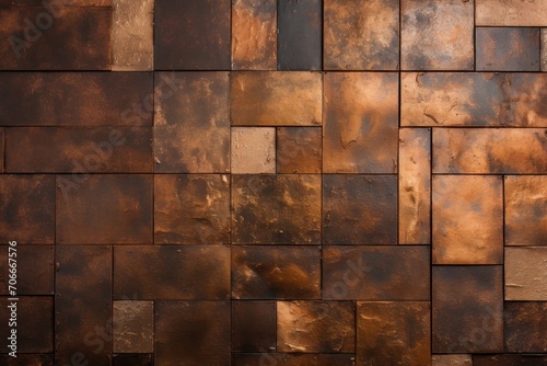 Shiny bronze wall texture