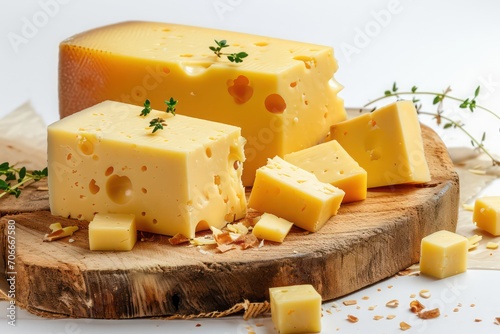 cheese on a white background