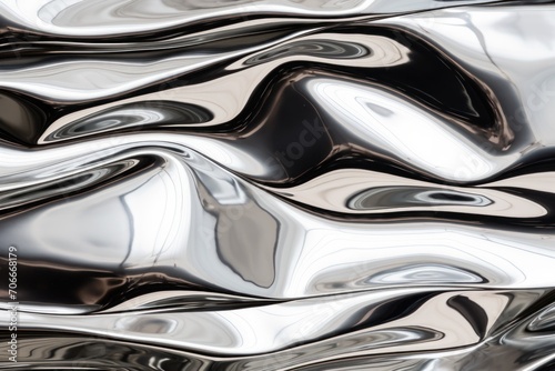 Shiny chrome wall texture