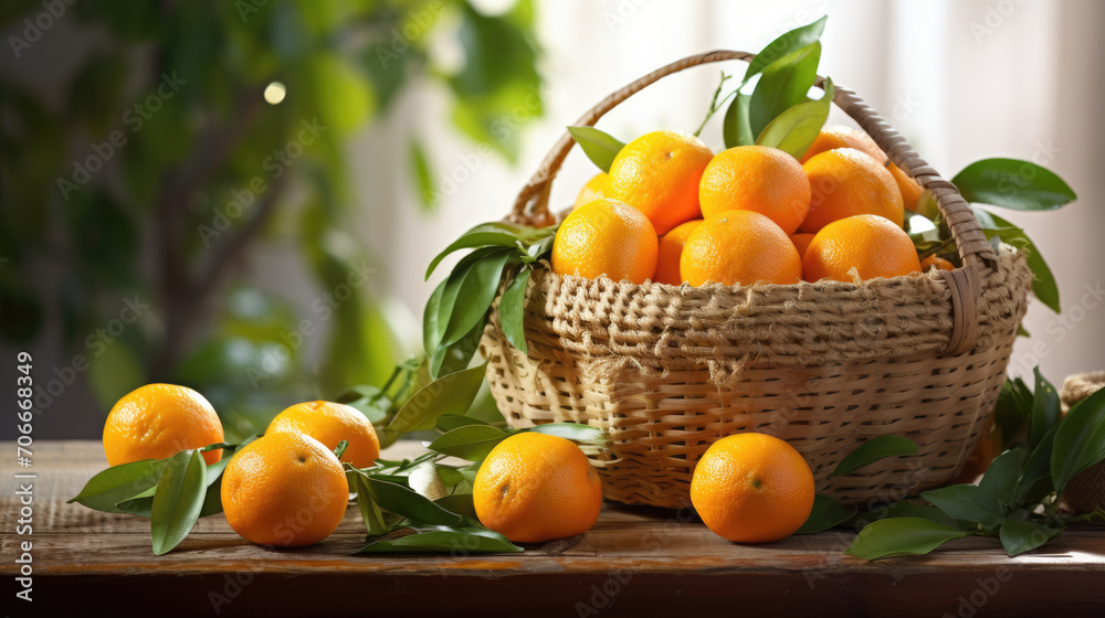 oranges in a basket