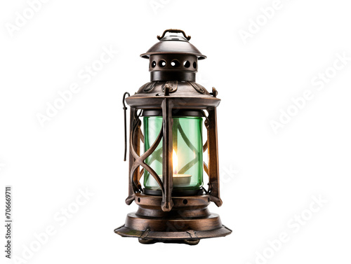 a lantern with a candle