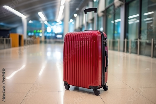 Travel suitcase at the airport