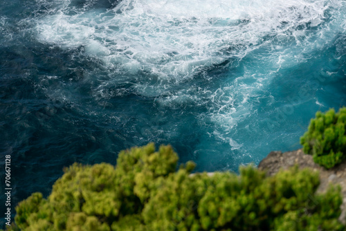 waves on the sea of Terceira Island in Azores
