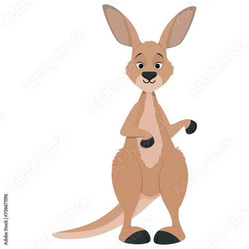 Cute cartoon kangaroo for Australia Day