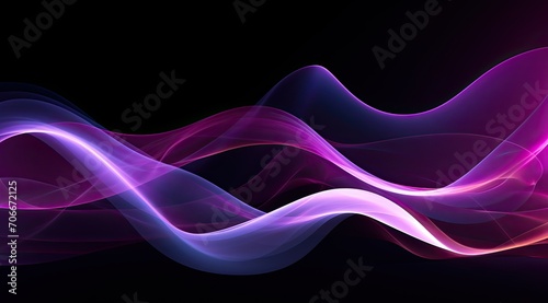 Futuristic background with pink and chocolate blue waves. AI generated illustration.