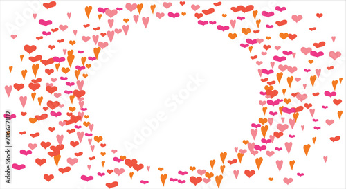 Wallpaper Mural Vector edging, ribbon, border from hearts. Hand-drawn romantic pattern. Valentine's Day. Banner template. Vector illustration. Torontodigital.ca
