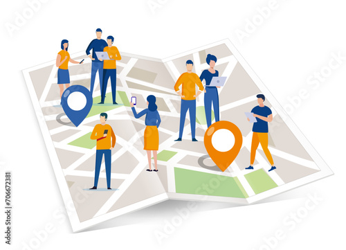 Man and woman with map