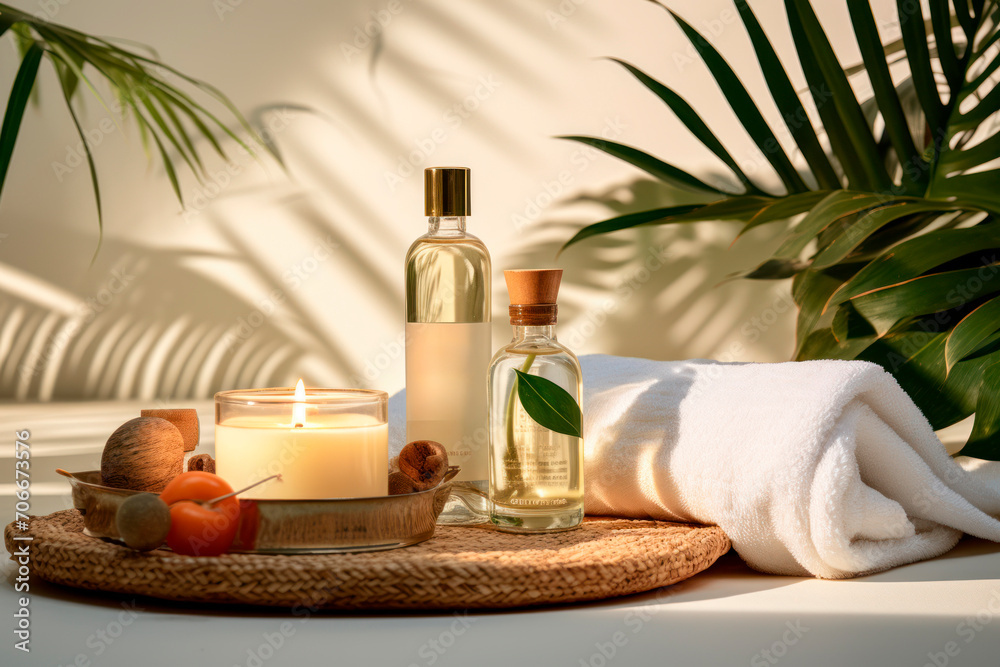 feeling of well-being with candles and aromatic oils feeling of well-being with candles and aromatic oils