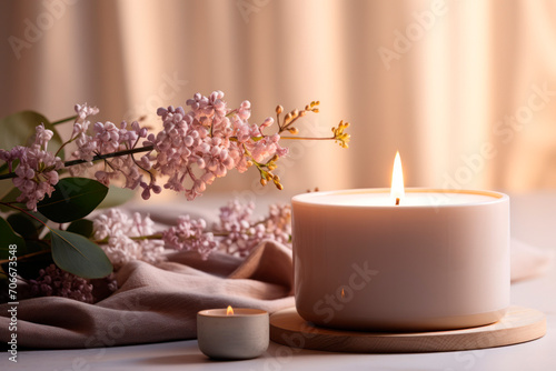 feeling of well-being with candles and aromatic oils