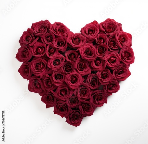 A Heart of Red Roses Symbolizing Everlasting Love - Generative AI