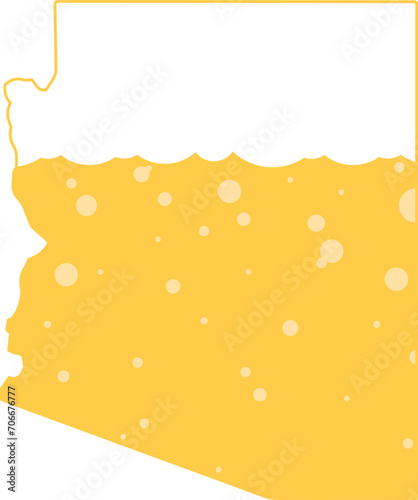 Drinking Craft Beer Brewing Liquor Pattern Vector Illustration Graphic Bubbles Foam Arizona