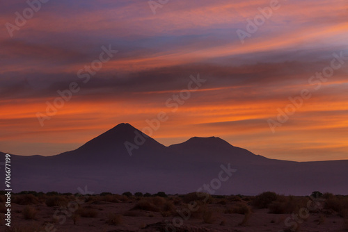 Mountains on sunset