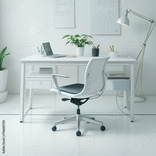 Work concept office chair and table