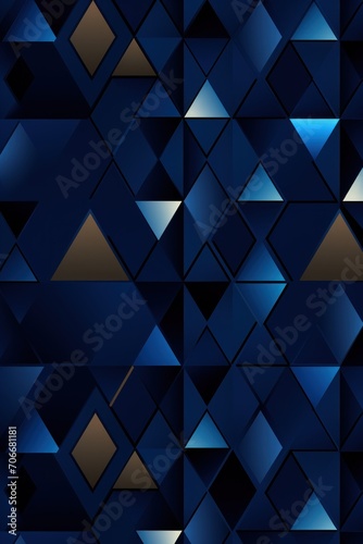 SymSymmetric navy triangle background pattern