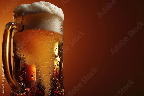 beer poster template with large copy space for text