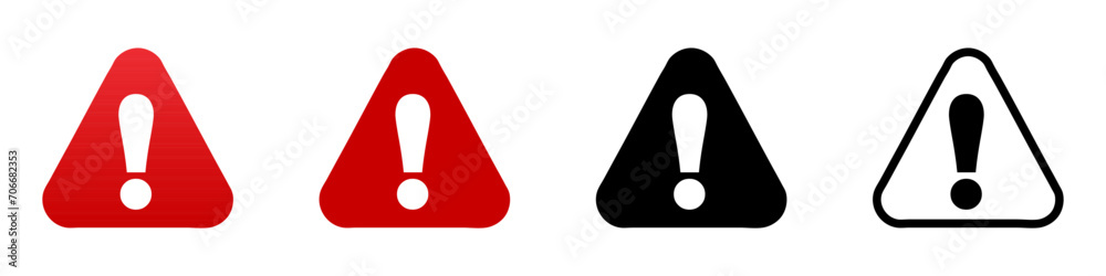 Caution danger triangle exclamation icon vector Caution danger triangle exclamation icon vector