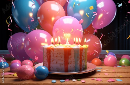 birthday card screenshot thumbnail with birthday candles and balloons