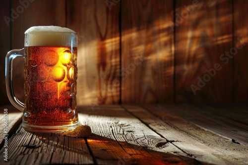 beer poster template with large copy space for text