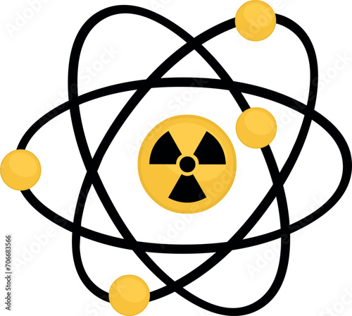 vector illustration icon nuclear energy atom concept