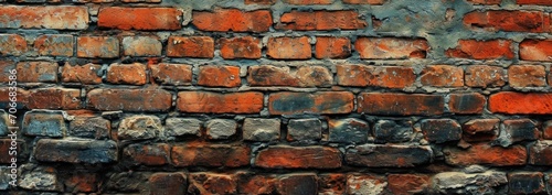 an old brick wall background with bricks