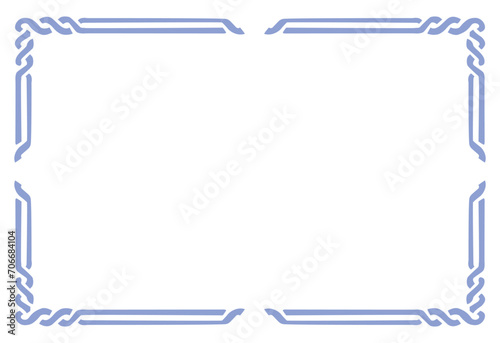 blue frame for text, frame for text and photo, Vector frame line decor vector label simple line, vector decorate element