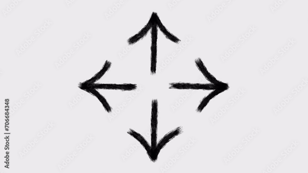 2d animation of appearance of hand-drawn arrows with boil effect. 4K video with alpha-channel. 2d animation of appearance of hand-drawn arrows with boil effect. 4K video with alpha-channel.