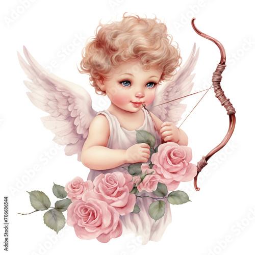 little cupid with bow
