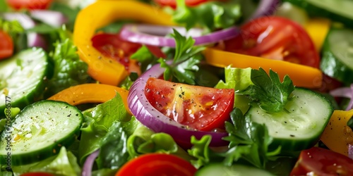 fresh juicy vegetable salad Generative AI